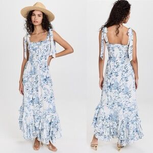 Yumi Kim Trisha Blue and White Floral Maxi Dress